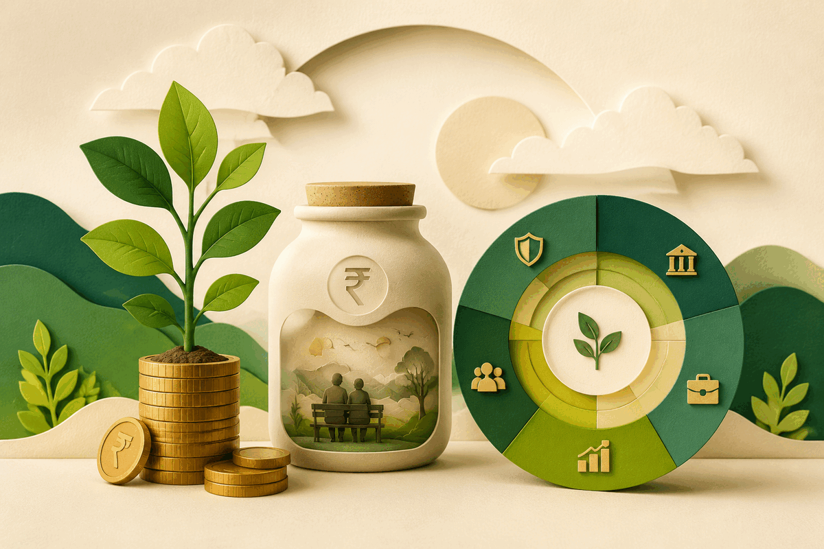 Editorial illustration related to investment & retirement calculators