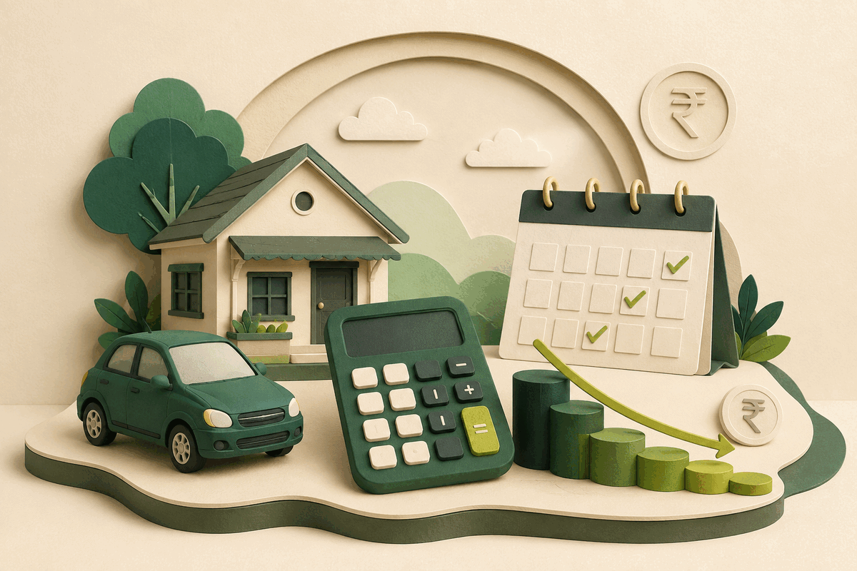Editorial illustration related to loans calculators